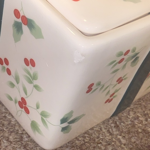 🎄 🍪🎄NWT Pfaltzgraff Winterbury Santa Cookie or Treat Jar - Picture 11 of 14